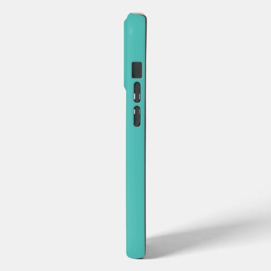 Modernes Monogram Aqua Case-Mate iPhone Hülle (Rückseite / Links)