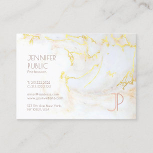 Modernes Monogram aus Goldmarble Elegant Trendy Sc Visitenkarte