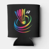 Modernes Monogram Badminton Shuttlecock Dosenkühler (Rückseite)