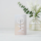 Modernes Monogram Berufliches Silver Gold Marketin Visitenkarte (Stehend Vorderseite)