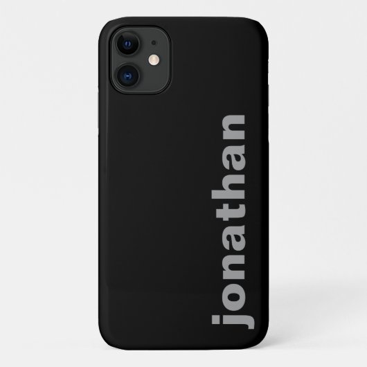 Modernes Monogram Black Case-Mate iPhone Case (Rückseite)