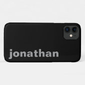 Modernes Monogram Black Case-Mate iPhone Case (Rückseite (Horizontal))