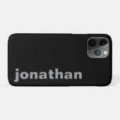 Modernes Monogram Black Case-Mate iPhone Case (Rückseite (Horizontal))