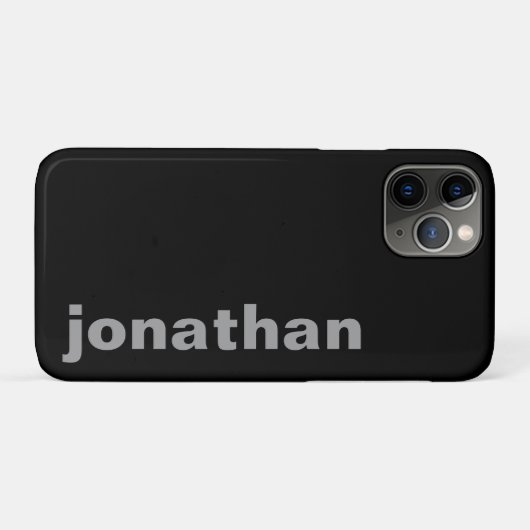 Modernes Monogram Black Case-Mate iPhone Case (Rückseite (Horizontal))