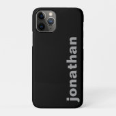 Modernes Monogram Black Case-Mate iPhone Case (Rückseite)