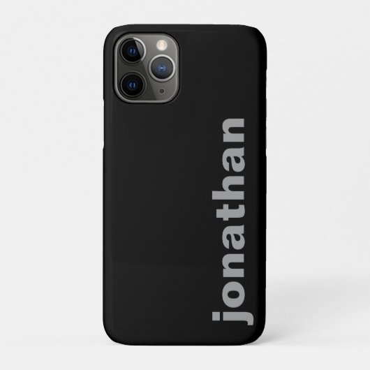 Modernes Monogram Black Case-Mate iPhone Case (Rückseite)