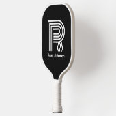 Modernes Monogram Black Pickleball Paddel Schläger (Links)