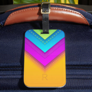 Modernes Monogram Boho Geometric Chic Gepäckanhänger