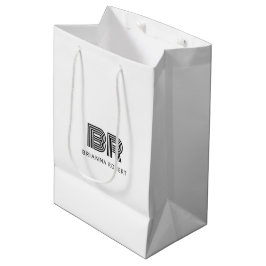 Modernes Monogram-Branding-Logo Mittlere Geschenktüte