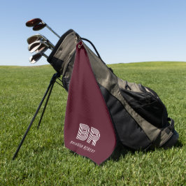 Modernes Monogram-Branding-Logo Stilvoll Burgund Golfhandtuch