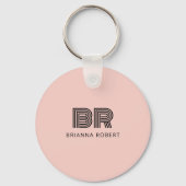 Modernes Monogram-Branding-Logo Stilvoll in Trendy Schlüsselanhänger (Vorderseite)