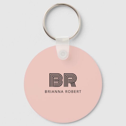 Modernes Monogram-Branding-Logo Stilvoll in Trendy Schlüsselanhänger (Rückseite)