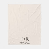 Modernes Monogram Ehepaar Hochzeitsgeschenk Hochze Fleecedecke (Vorderseite)