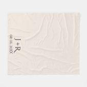 Modernes Monogram Ehepaar Hochzeitsgeschenk Hochze Fleecedecke (Vorderseite (Horizontal))