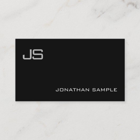 Modernes Monogram, einfach designbar Schlicht Visitenkarte (Vorderseite)