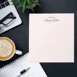 Modernes Monogram, einfach, stylisch, Pastel Pink Notizblock<br><div class="desc">Modernes Monogram,  einfach,  stylisch,  pastellrosa Notepad</div>