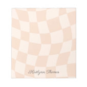 Modernes Monogram, einfach stylish Retro geprüft Notizblock (Vorderseite)