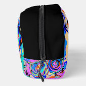 Modernes Monogram Elegant Boho Chic Muster Waschbeutel (Rechts)