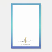 Modernes Monogram, erstes elegantes Skriptgeschäft Post-it Klebezettel (Vorderseite)