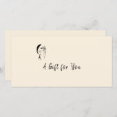 Modernes Monogram Face Art Geschenkzertifikat (Vorne/Hinten)