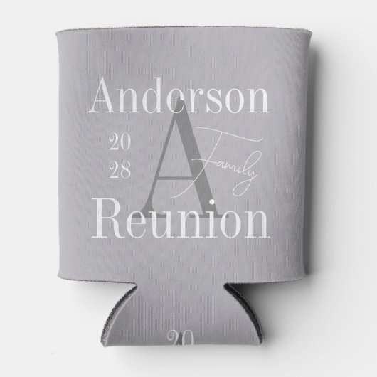 Modernes Monogram Family Wiedersehen-Partys Dosenkühler (Vorderseite)