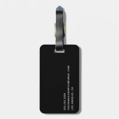 Modernes Monogram-Foto Collage Gepäckanhänger (Rückseite vertikal)