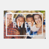 Modernes Monogram-Foto Doormat Fußmatte (Vorderseite)