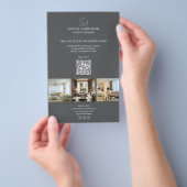 Modernes Monogram Foto Grau Beruflich Business Flyer (Handgriff)