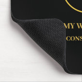 Modernes Monogram Gold Black Business Mousepad (Ecke)