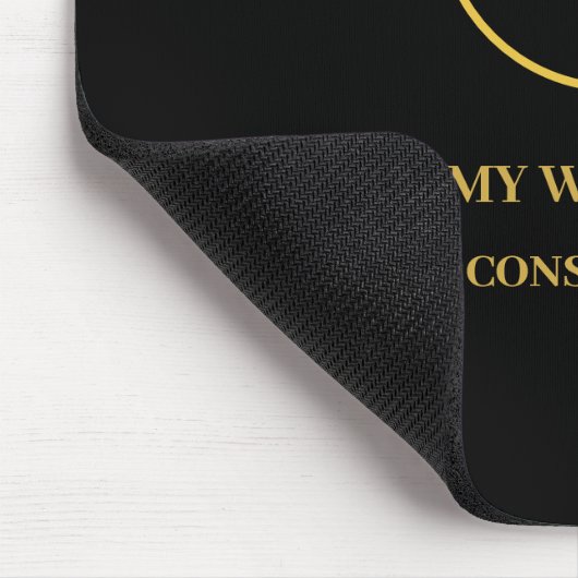 Modernes Monogram Gold Black Business Mousepad (Ecke)
