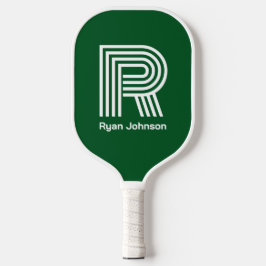 Modernes Monogram Green Pickleball Paddel Schläger