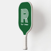 Modernes Monogram Green Pickleball Paddel Schläger (Links)