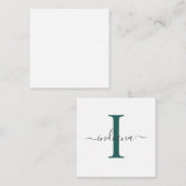 Modernes Monogram Handschrift-Script-Minimal Mitteilungskarte (Vorne/Hinten)