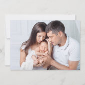 Modernes Monogram Laurel Foto Birth Ankündigung (Rückseite)