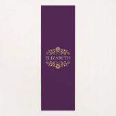 Modernes Monogram Lila Workout Yogat Mat Yogamatte (Vorderseite)