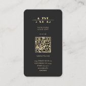 Modernes Monogram Logistics Contractor Black Gold Visitenkarte (Rückseite)