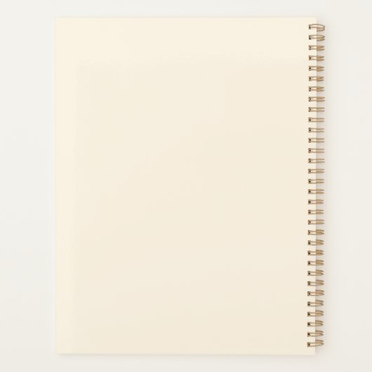 Modernes Monogram Logo Creme Beruflich Business Planer (Rückseite)