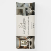 Modernes Monogram Logo Foto Beruflich Business Banner (Vertikal)