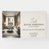 Modernes Monogram Logo Foto Beruflich Business Banner (Horizontal)