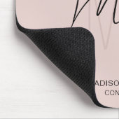 Modernes Monogram Logo Rosa Berater Mousepad (Ecke)