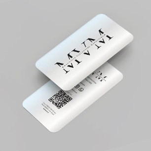 Modernes Monogram-Marketing-Berufliches Logo-Silve Visitenkarte