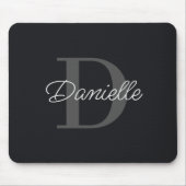 Modernes Monogram Minimalistisch Individuelle Name Mousepad (Vorne)