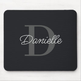 Modernes Monogram Minimalistisch Individuelle Name Mousepad