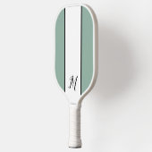 Modernes Monogram Personalisiert Classic Monogramm Pickleball Schläger (Links)