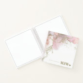 Modernes Monogram Pink & Gold Abstraktes Sketchboo Notizblock (Innenseite)