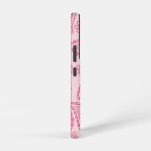 Modernes Monogram Pink Paisley Retro Muster Samsung Galaxy Hülle (Rechte Seite)