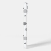 Modernes Monogram Polka Dot Grau Pink Case-Mate iPhone Hülle (Rückseite / Rechts)