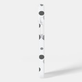 Modernes Monogram Polka Dot Grau Pink Case-Mate iPhone Hülle (Rückseite / Links)