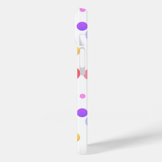 Modernes Monogram Polka Dot Lila Lilac Ombre Case-Mate iPhone Hülle (Rückseite / Links)