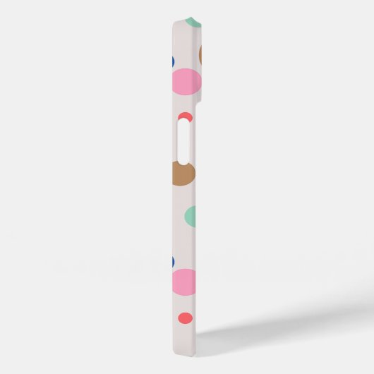 Modernes Monogram Polka Dot Muster Case-Mate iPhone Hülle (Rückseite / Rechts)